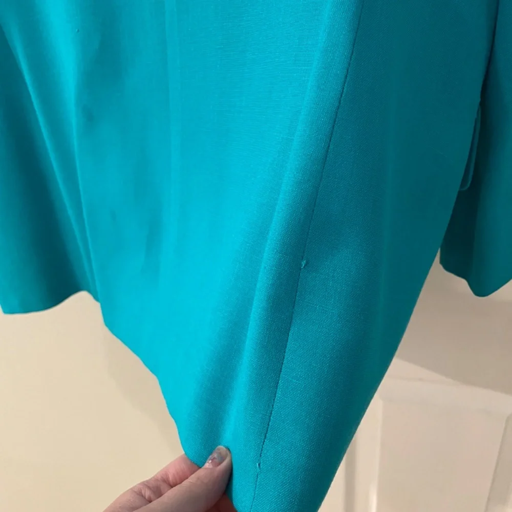 Vintage christian Dior women's skirt suit blue buttons read for sizing